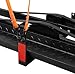 Heavy-Duty Steel Motorcycle Trailer Carrier with Loading Ramp, 600 Lbs Motorcycle Carrier Mount,Scooter Dirt Bike Trailer Hauler with Ratchet Straps and Stabilizer, for Car,Truck
