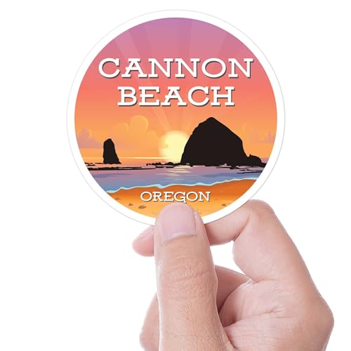 Haystack Rock Cannon Beach Sticker for Hydroflask and RVs