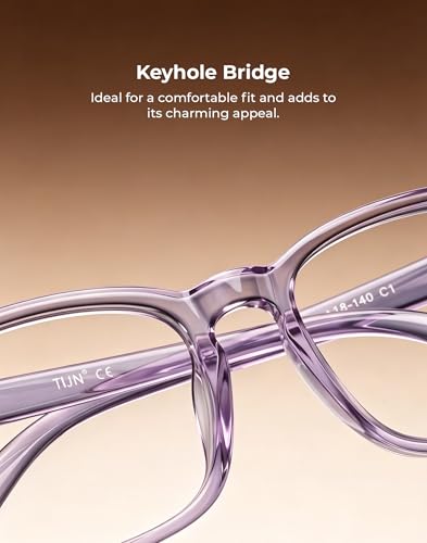 Image of TIJN Blue Light Blocking Glasses for Women Men Square Frame Nerd Eyeglasses Anti Blue Ray Computer Screen Glasses