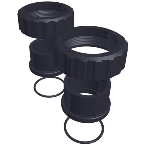 Hayward SP1500UNPAK2S Short Flush Union Connectors Pak Replacement for select Hayward Pumps/Filters and Chlorine Feeders, Set of 2