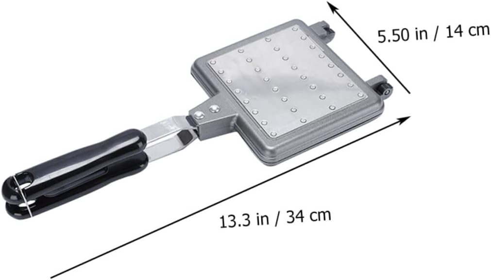 Waffle Baking Mold Non-Stick Waffle Maker for Sandwiches Aluminium Alloy for Electric or Gas Use for Family Breakfasts and Snacks