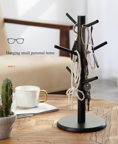 VANTOBEST Black Mug Holder Tree Stand - Organise Your Coffee Cups with 6 Hooks for Countertop Storage and Display - Image 8