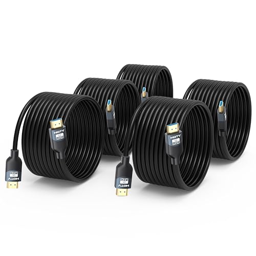 8K HDMI 2.1 Cables 15FT 5-Pack with HDR and VRR