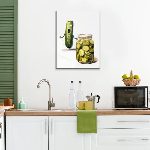 Vert olive concombre cornichon image Dazzlewall au cadre élégant - 3