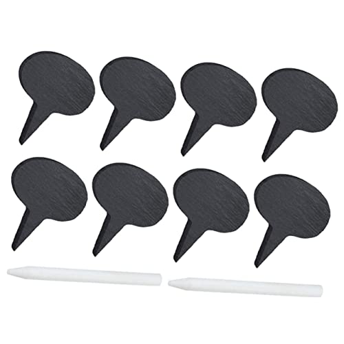 HIAKDOFT Indicatori in Ardesia Riutilizzabili per Formaggi e Affettati con Gessetti in Pietra Ollare Accessori Decorativi per Taglieri e Buffet