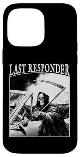 Funny Grim Reaper Last Responder Vintage Dad Goth Graphic X}zP[X iPhone 14 Pro Max p