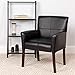 Flash Furniture Taylor LeatherSoft Upholstered Executive Side Reception Chair, Lobby Chair with Cushions and Padded Arms, Black