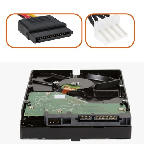 Cable MechPort 2Pcs SATA 15 Pin a 4 Pin PWM 15cm miniatura 3