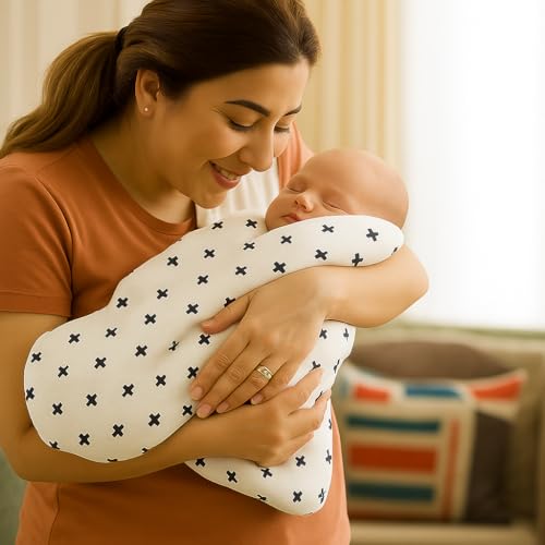 Image of Organic Cotton Muslin Pack of 2 Baby Bath Towel Cotton Cloth Premium Baby Washable, Reusable, Absorbent, Extra Soft 120 X 120 Cm Coconut & Plus (Minor Manufacturing Irregularity)