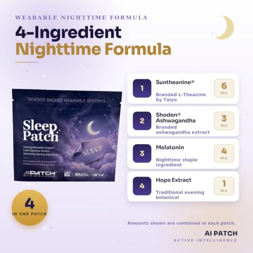 Image of AI Patch Sleep Patches for Adults, 30 Count, Wearable Nighttime