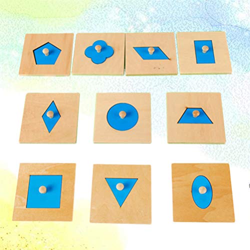 STOBOK 10Pcs Mini Blocos de Geometria Knobbed Jogos Família Soquete de Cilindro Montessori para Bebê