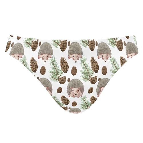 Cute Hedgehogs Mens Swimwear Swim Briefs Bikini Swimsuit for Summer Beach L B0404936