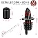 12 PCS Bottle Pourers And 12 PCS rubber pourers dust cap covers Syrup Pourer Pour Spouts Plastic Liquor Bottle Pourers with Rubber Pourers Dust Cap Covers Bottle Pourers (black)