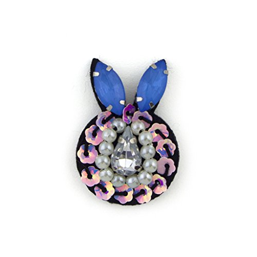 Trims lapin perle diamanté No.23 mercerie couture - 5 pcs