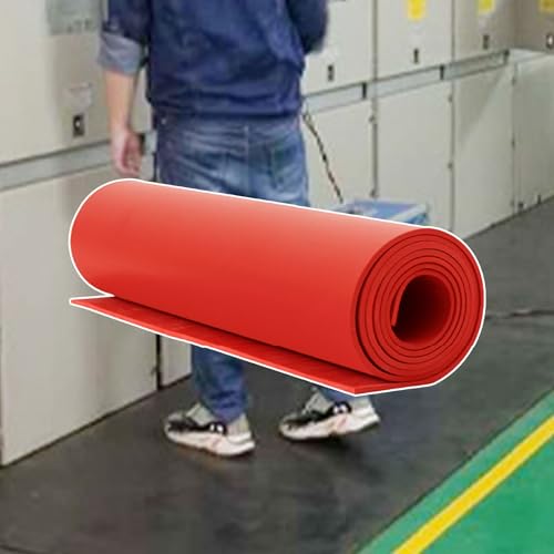 Tapis de sol isolant haute tension rouge 6 mm pour la sécurité