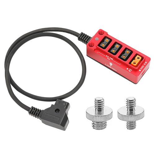 12V Metal Regulated Surge Protection P-Tap D-Tap Splitter for ARRI|RED|Sony|Teradek |Smallhd|DJI|TILTA |SmallRig|V-Mount|Gold-Mount, 4 * 1/4