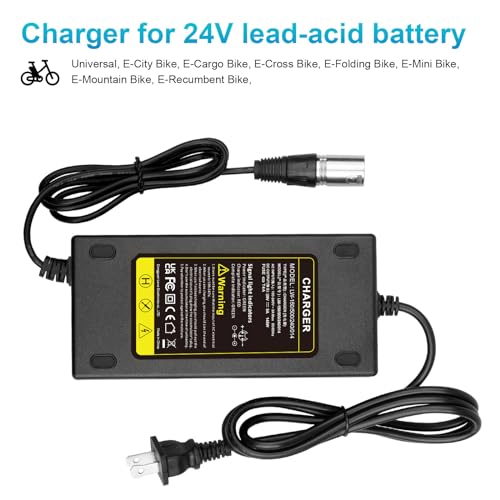 24V 5A 3-Pin Male XLR Connector Battery Charger for Lakematic, Pride Mobility, Jazzy Power Chair, Drive Medical, Golden Technologies, Shoprider, Rascal 200T/500T/301 PC 24BC5000TF-1 - Thumbnail 6