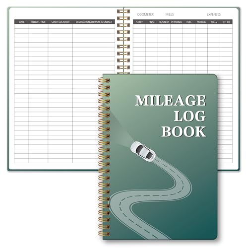 GOLDPEI Libro de registro de kilometraje automático para personal o negocios, libro de registro de mantenimiento de vehículos para coche, libro de registro de millas para impuestos, cuaderno de GOLDPEI Libro de registro de kilometraje automático para personal o negocios, libro de registro de mantenimiento de vehículos para coche, libro de registro de millas para impuestos, cuaderno de