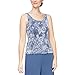Alex Evenings womens Mandarin Neck Twinset Tank Top and Jacket Petite Regular Dress Shirt, Wedgewood, Medium US
