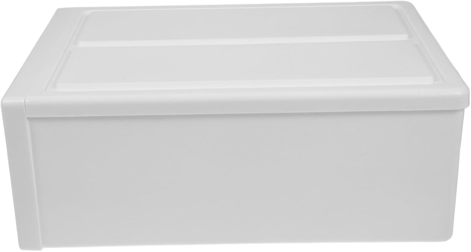 Luxshiny 1Pc Stackable Transparent Storage Organizer Box for Clothes and Shoes Drawer Type Design Versatile Home Storage