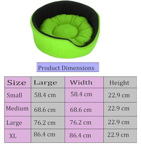 Image of Fluffy's Polyester Luxurious Both Side Soft Dog /Cat Bed (Green, Large)