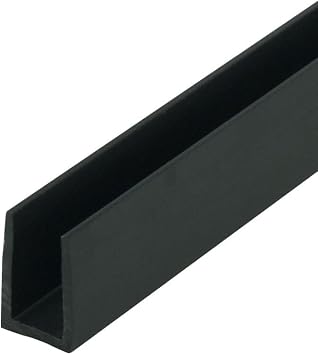 Outwater Plastics R104-4016-BK Black 5/16 Inch Long Leg Styrene Plastic U Channel C Channel 72 Inch Lengths Pack of 18 Pieces, 108 feet Total