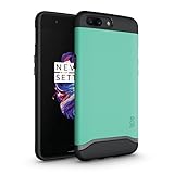 TUDIA OnePlus 5 Case, Slim-Fit HEAVY DUTY [MERGE] EXTREME Protection / Rugged but Slim Dual Layer Case for OnePlus 5 (Mint)