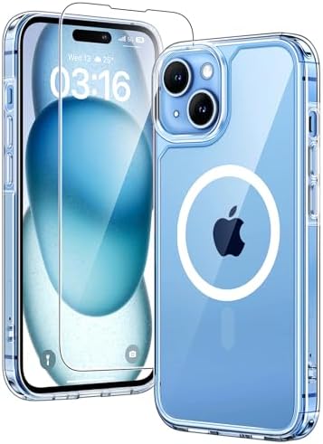 TAURI for iPhone 15 Case, Compatible with MagSafe, Clear