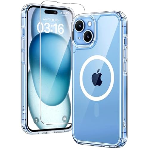 TAURI for iPhone 15 Case, Compatible with MagSafe, Clear