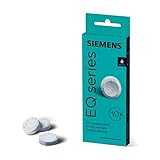 Siemens Set di 10 pastiglie per la pulizia TZ80001A, ideali per rimuovere i residui di olio di caffè, accessori originali, adatte per macchine da caffè della serie EQ e macchine automatiche da incasso