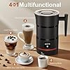 Milk Frother, Milk Frother Electric, Coffee Frother, Frother, Milk Steamer, Hot Chocolate Maker, Milk frothers, Velvetiser (Black)