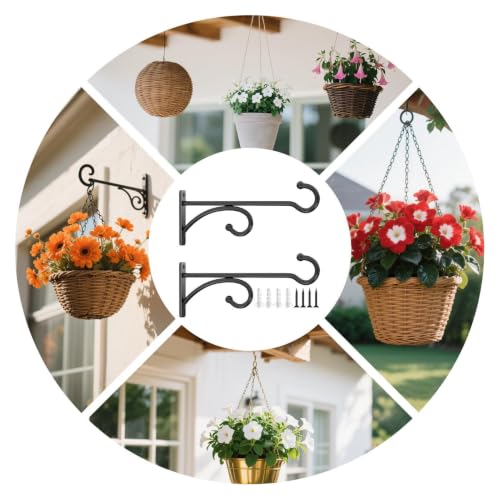 Colgador de pared para plantas en terrazas soporte fuerte para decorar porches 5