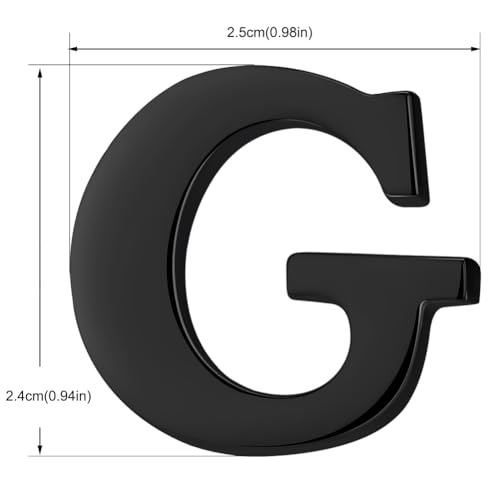 Image of HONEY BEAR Initial Alphabet Letter Lapel Pins Collar Badge Brooches for Mens /Womens Shirt Dress Decoration Black