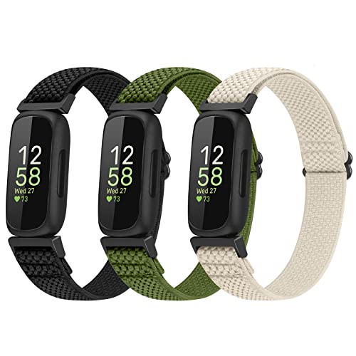 Enkic 3 Pack Elastic Strap Compatible with Fitbit Inspire/Fitbit Ace