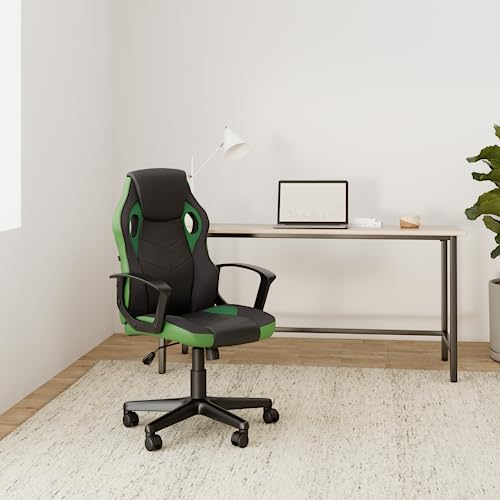 Sedia Da Ufficio Ergonomica Con Ruote Glendale I Poltrona Gamer Multicolore Con Fodera In Similpelle I Regolabile E Con Schienale Alto, Colore:nero/verde - Sedia gaming - Immagine 1