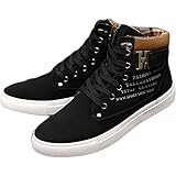 [エンプティオ] 厚底 ハイカット スニーカー 軽量 滑り止め すべりにくい すべらない シューズ クッション はいカット はいかっと ウォーキング クッション性 ウオーキング ジョギング ウォーク トレッキング アウトドア インドア ワーク シークレット 通気 底ゴム 靴底 ひも ひもあり チェック チェック柄 中敷き なヵじき 白色 しろいろ しろ ホワイト (26.0) ホワイトブラック