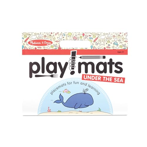 Melissa & Doug Playmats Under The Sea Take-Along Paper Coloring and Learning Activity Pads (24 Pages)