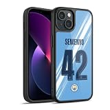 Head Case Designs Officially Licensed Manchester City Man City FC Antoine Semenyo 2025/26 Players Home Kit 1st Group Gel Armor Case [Military Grade Drop Protection] Compatible with Apple iPhone 13