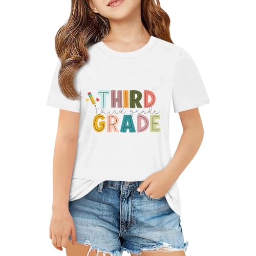 First Day of Kindergarten Shirt Girls Boys First 2nd Third Fourth Grade Tshirt Kids Back to School Graphic Tee Tops