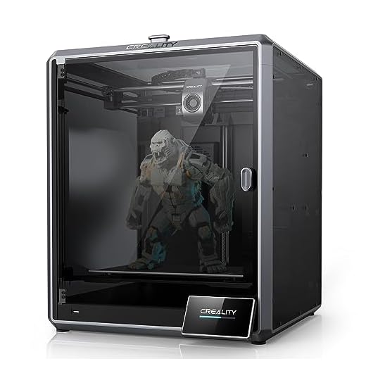 Creality K1 MAX Impressora 3D com velocidade de impressão de 600 mm/s 300 ° C Bico de alta temperatura Extrusora de acionamento direto com nivelamento automático Eixo Z duplo