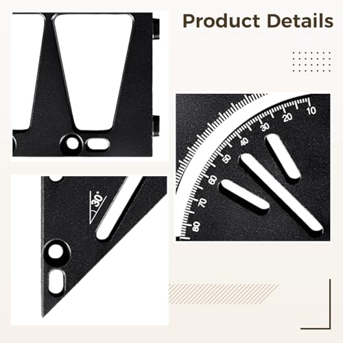 Escuadra Carpintero Medidor Ángulos 90/45 Grados 3D miniatura 2