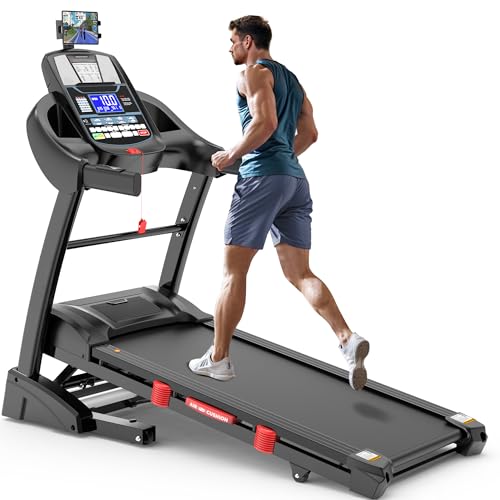 Image of 4.5HP Foldable Treadmill for Home w / 15% Auto Incline, 300lbs Capacity, 10MPH, 64+3+3+1 Programs