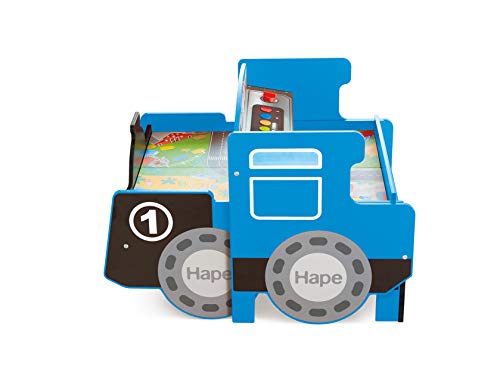 Hape E8646 Wooden Blue Foldable Ride-On Train Table thumb #2