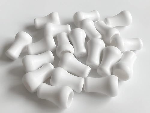 Miniatura 3 de 20 piezas de cordón de plástico blanco con borlas, pomos de cordón para ventanas de cortina romana