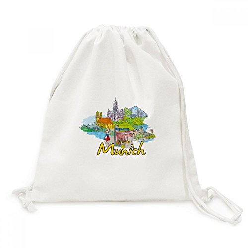 Sac toile cordon Allemagne Munich sac à dos de voyage léger