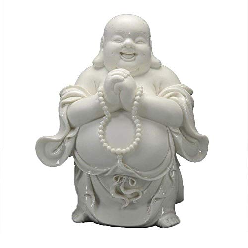 Statue de Bouddha riant en argent ZXLIHS, artisanat Feng Shui d'exception