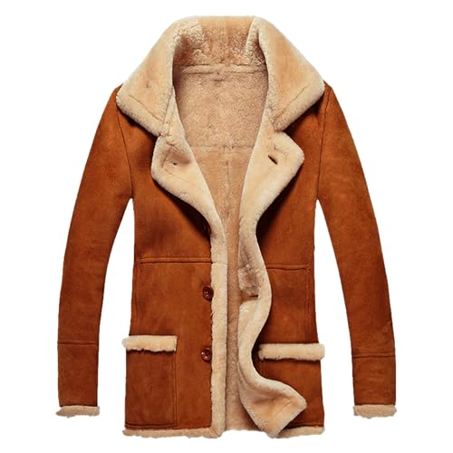 Veste moto en fourrure homme contre le vent froid manteau hiver pu