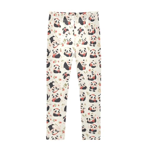senya Girls Printed Leggings Yoga Pants Panda Pattern for Kids in 4t to 10 Years, 4T