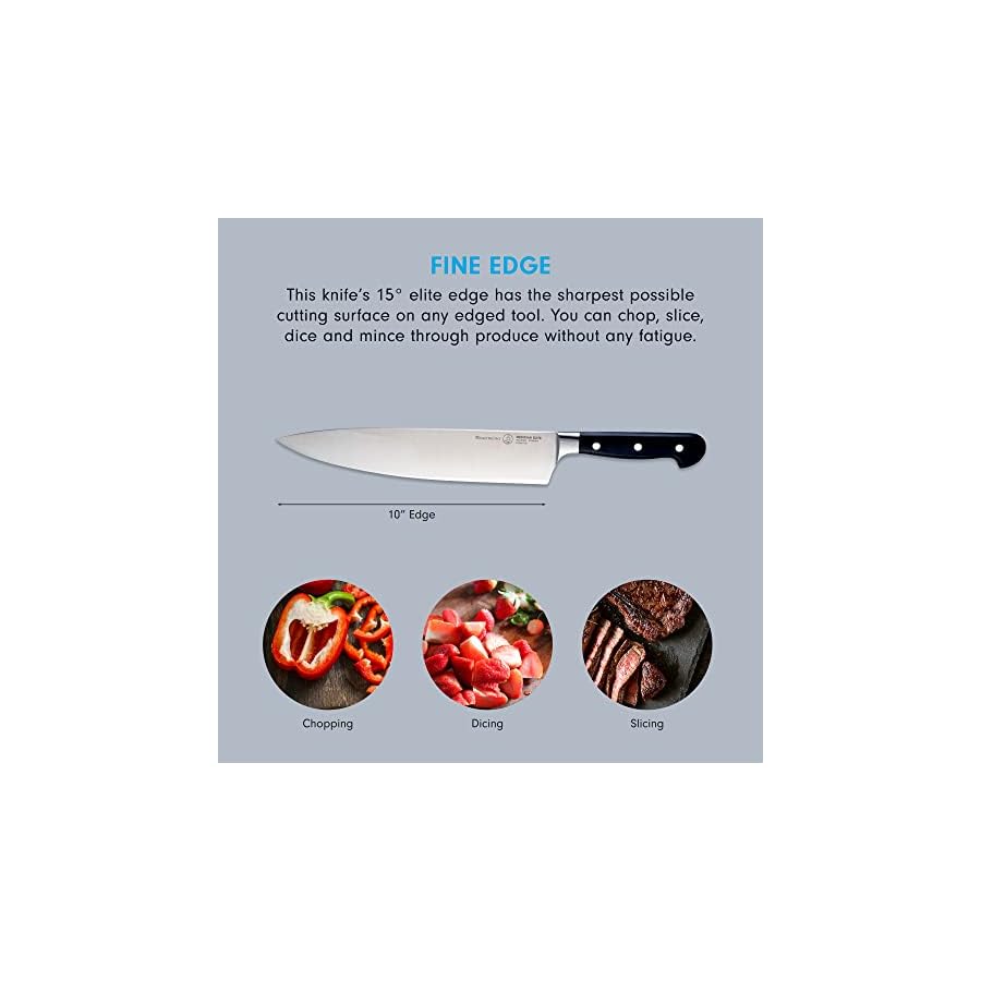 Messermeister-Meridian-Elite-10-Stealth-Chefs-Knife-Fine-German-Steel-Alloy-Blade-Rust-Resistant-Easy-to-Maintain Messermeister Meridian Elite 10” Stealth Chef’s Knife - Fine German Steel Alloy Blade - Rust Resistant & Easy to Maintain