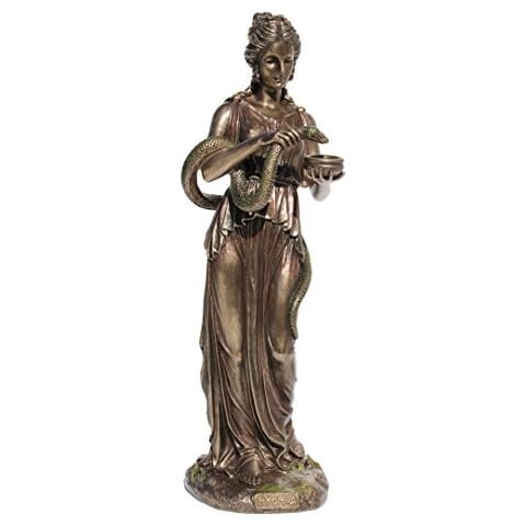 Estátua Hygeia diosa griega de salud y saneamiento, bronce fundido en frío Cover